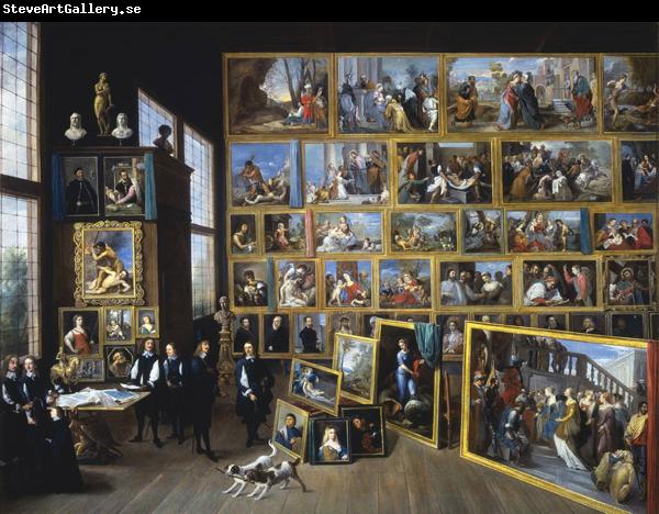    David Teniers Archduke Leopold William in his Gallery in Brussels-p